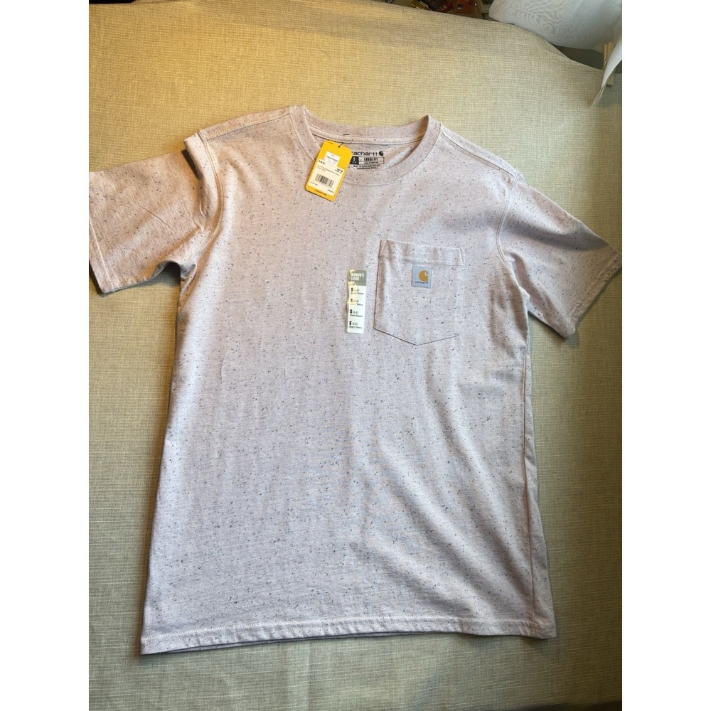 Carhartt Shirt Womens Small Tshirt With Pocket Loose Fit Short Sleeve